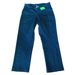 Old Navy Active XS Black Cropped Yoga Pants 85% Polyester 15% Spandex Womens Ath